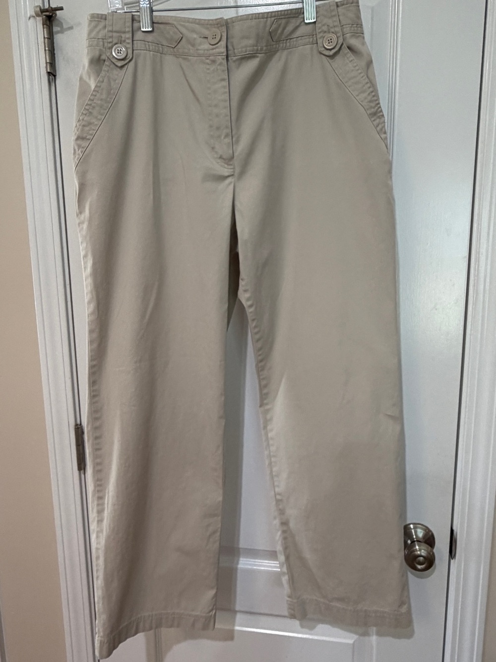 Talbots Petite Khaki Wide-Leg Pants